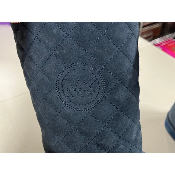 Michael Kors Sandy Quilted Suede Winter Boots Navy Women's Size 8 - Picture 6 of 10